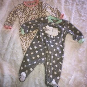 Carter’s fleece footed pajamas - Newborn